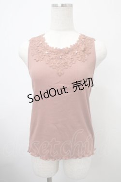 画像1: axes femme / 吸水速乾モチーフレースタンク F オレンジ Y-25-03-10-062-AX-TO-SZ-ZI