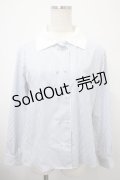 F i.n.t / ダブル釦ビッグカラーシャツ F ブルー Y-25-03-10-064-CA-BL-SZ-ZY