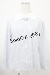 F i.n.t / ダブル釦ビッグカラーシャツ F ブルー Y-25-03-10-064-CA-BL-SZ-ZY