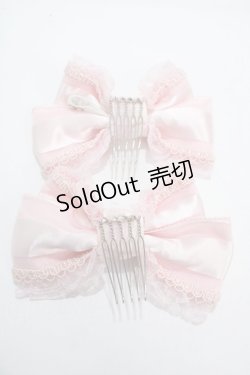 画像2: BABY,THE STARS SHINE BRIGHT / ローズギャレットリボンコーム  ピンク Y-25-03-10-007-BA-AC-SZ-ZY