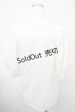 画像2: axes femme / Uネックボリューム袖Tシャツ F 白 Y-25-03-10-066-AX-TS-SZ-ZS