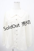 axes femme / ラメレース使いシャツ M 生成り Y-25-03-10-067-AX-BL-SZ-ZS
