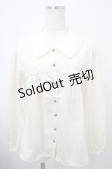 axes femme / ラメレース使いシャツ M 生成り Y-25-03-10-067-AX-BL-SZ-ZS