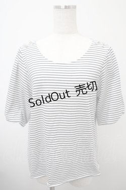 画像1: axes femme / ボリューム袖カットプルオーバー F 白 Y-25-03-10-068-AX-TO-SZ-ZI