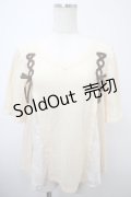 axes femme / レースアッププルオーバー M 生成り Y-25-03-10-069-AX-TO-SZ-ZS