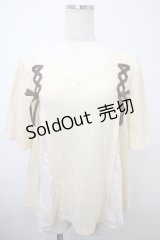 axes femme / レースアッププルオーバー M 生成り Y-25-03-10-069-AX-TO-SZ-ZS