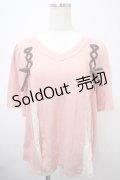 axes femme / レースアッププルオーバー M ピンク Y-25-03-10-071-AX-TO-SZ-ZS