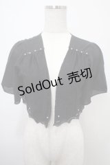 axes femme / 繊細レースボレロ M 黒 Y-25-03-10-075-AX-TO-SZ-ZY