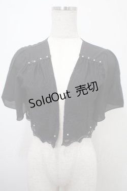 画像1: axes femme / 繊細レースボレロ M 黒 Y-25-03-10-075-AX-TO-SZ-ZY