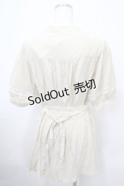 画像2: axes femme / チャイナボタン×刺繍チュニ M ベージュ Y-25-03-10-082-AX-OP-SZ-ZY