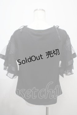 画像2: axes femme / 袖レースアップトップス M 黒 Y-25-03-10-086-AX-TO-SZ-ZY
