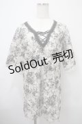 axes femme / レースアップチュニック M 黒 Y-25-03-10-098-AX-OP-SZ-ZS