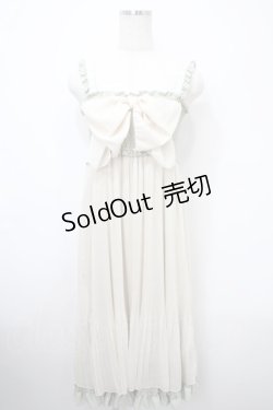 画像1: axes femme / フロントリボン2WAYワンピース M ミント Y-25-03-10-100-AX-OP-SZ-ZY