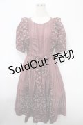 axes femme / パッチワーク柄フリルワンピ M ワイン Y-25-03-10-101-AX-OP-SZ-ZI