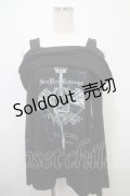 SEX POT ReVeNGe / ROYAL CROWN SHOULDER デザインカットソー L 黒 Y-25-03-10-106-SP-TO-SZ-ZY