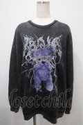 TRAVAS TOKYO / ピグメント加工クマトレーナー F パープル Y-25-03-10-107-PU-TO-SZ-ZT201