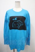 NieR Clothing / ONEくんプリントロンT XL 青 Y-25-03-10-110-PU-TO-SZ-ZY