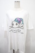 NieR Clothing / プリント半袖カットソー XL 白 Y-25-03-10-113-PU-TO-SZ-ZY