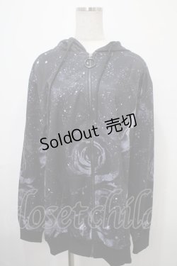 画像1: NieR Clothing / 総柄パーカー  黒 Y-25-03-10-115-PU-TO-SZ-ZY