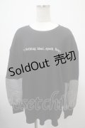 NieR Clothing / 袖シースルートップス F 黒 Y-25-03-10-117-PU-TO-SZ-ZY