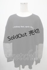 NieR Clothing / 袖シースルートップス F 黒 Y-25-03-10-117-PU-TO-SZ-ZY