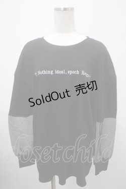 画像1: NieR Clothing / 袖シースルートップス F 黒 Y-25-03-10-117-PU-TO-SZ-ZY