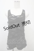 Ozz Croce / 龍プリントダメージタンクトップ  黒 Y-25-03-10-118-OO-TO-SZ-ZY