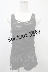 Ozz Croce / 龍プリントダメージタンクトップ  黒 Y-25-03-10-118-OO-TO-SZ-ZY