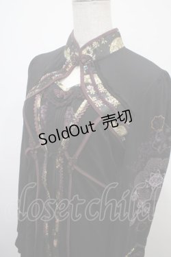 画像4: Ozz oneste / メッシュ重ねチャイナチュニック  黒 Y-25-03-10-126-OO-OP-SZ-ZY