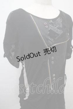 画像3: Ozz conte / 重ね着風アシメトップス  黒 Y-25-03-10-128-OO-TO-SZ-ZY