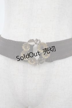 画像2: axes femme / 向日葵リースゴムベルト  茶 Y-25-03-10-016-AX-ZA-SZ-ZY
