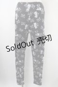 NieR Clothing / プリントレギンスパンツ  黒 Y-25-03-10-135-PU-PA-SZ-ZY