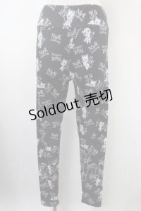 NieR Clothing / プリントレギンスパンツ  黒 Y-25-03-10-135-PU-PA-SZ-ZY