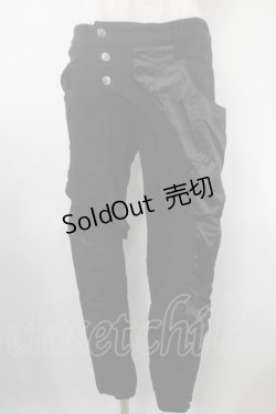 画像1: Ozz Croce / レッグカバー付きパンツ  黒 Y-25-03-10-136-OO-PA-SZ-ZY