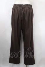 画像2: 【SALE】axes femme / 裾刺繍ストレートカットパンツ L 茶 Y-25-03-10-138-AX-PA-SZ-ZT322 (2)