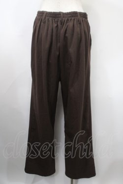 画像2: axes femme / 裾刺繍ストレートカットパンツ L 茶 Y-25-03-10-138-AX-PA-SZ-ZT322