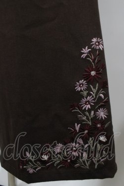 画像3: axes femme / 裾刺繍ストレートカットパンツ L 茶 Y-25-03-10-138-AX-PA-SZ-ZT322