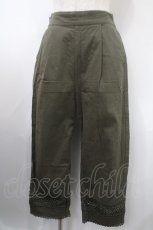 画像1: 【SALE】axes femme / レース切替麻調コットンパンツ F グリーン Y-25-03-10-140-AX-PA-SZ-ZT125 (1)