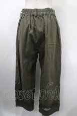 画像2: 【SALE】axes femme / レース切替麻調コットンパンツ F グリーン Y-25-03-10-140-AX-PA-SZ-ZT125 (2)