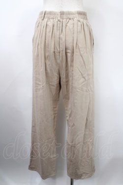 画像2: axes femme / 裾刺繍ストレートパンツ L ベージュ Y-25-03-10-142-AX-PA-SZ-OS