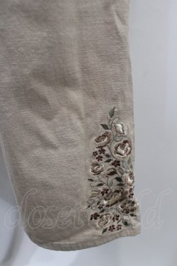 画像3: axes femme / 裾刺繍ストレートパンツ L ベージュ Y-25-03-10-142-AX-PA-SZ-OS