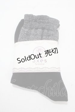 画像1: axes femme / Gソックス  黒 Y-25-03-10-019-AX-ZA-SZ-ZY