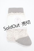 axes femme / ローズ柄ソックス  モカ Y-25-03-10-020-AX-ZA-SZ-ZY