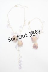 axes femme / 薔薇×パールブレスレット  ゴールド Y-25-03-10-030-AX-AC-SZ-ZY
