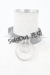 NOVESSEL / スタッズ付きリングチョーカー  黒 Y-25-03-10-034-PU-AC-SZ-ZY