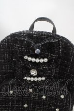 画像3: 【SALE】Ank Rouge / ツイードリュック  黒 Y-25-03-10-039-CA-BG-SZ-ZT274 (3)