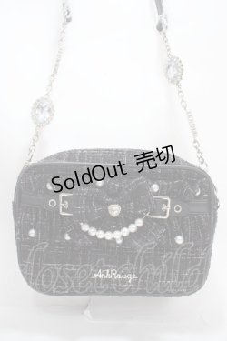 画像1: Ank Rouge / ツイードフリルBag  黒 Y-25-03-10-040-CA-BG-SZ-ZY