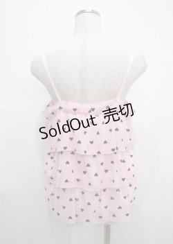 画像2: MILK / ハートシフォンフリルキャミトップス  ピンク Y-25-03-11-006-ML-TO-SZ-ZY