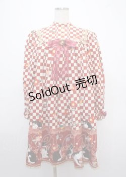画像1: metamorphose / まどろみの浪漫Aラインワンピース  エンジ Y-25-03-11-048-ME-OP-SZ-ZY