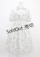 Melody BasKet / 植物図鑑ボウタイワンピース  ミント Y-25-03-11-049-LO-OP-SZ-ZY